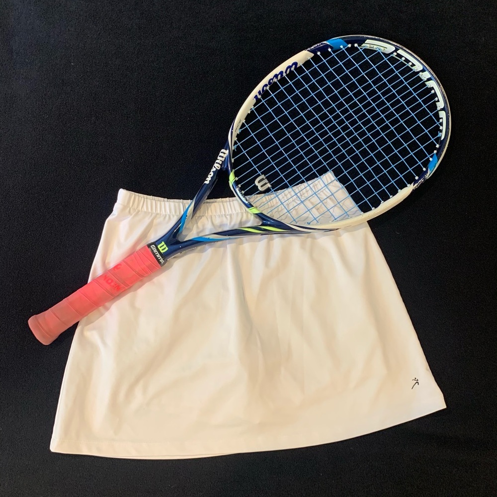 White tennis skirt
